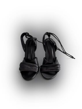 Soul Princess Tuscany  Lace Up Stiletto Sandals Ruched Wrap Ankle Size 5.5